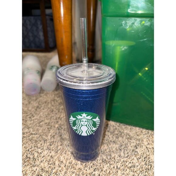 Starbucks 24oz Blue Glitter Tumbler - Picture 2 of 2